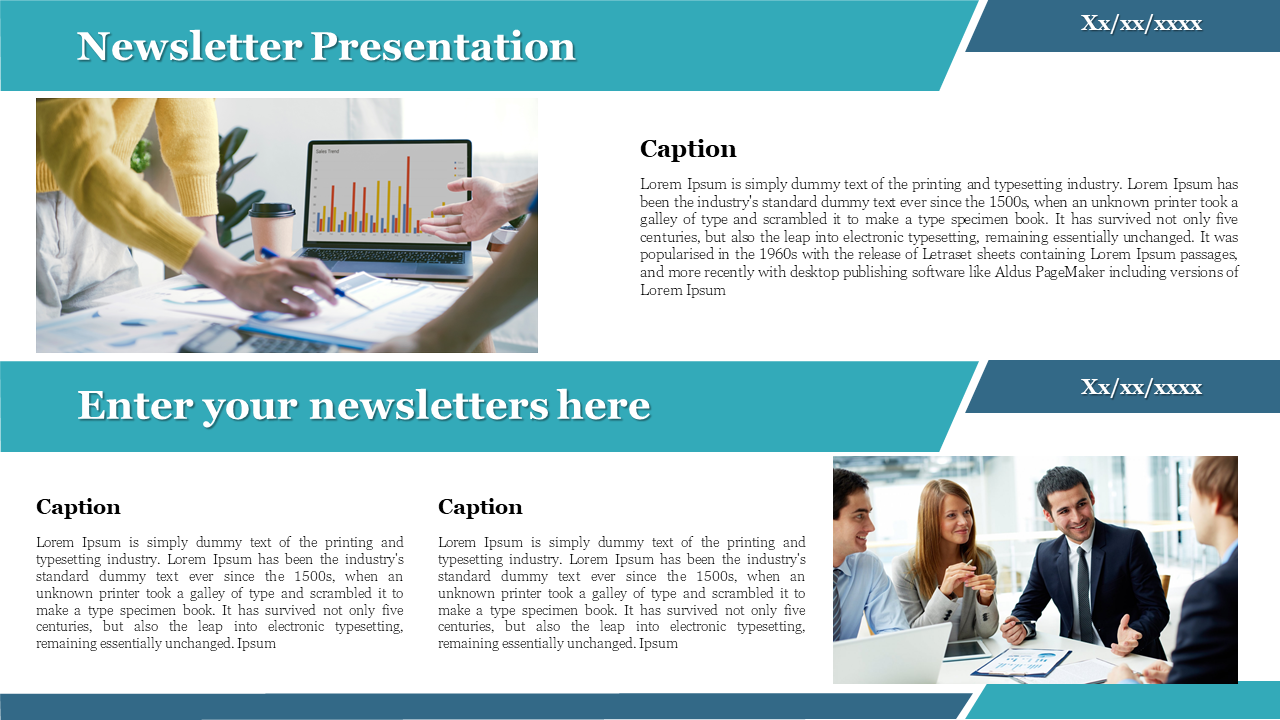Newsletter Presentation Template Design